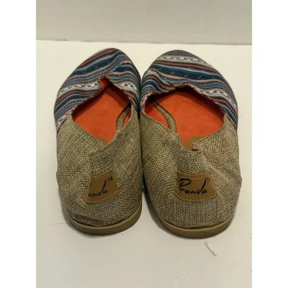 Randa Shoes Womens Size 10 Multicolor Aztec Canvas Flats Slip On Comfort Loafer - Picture 3 of 8